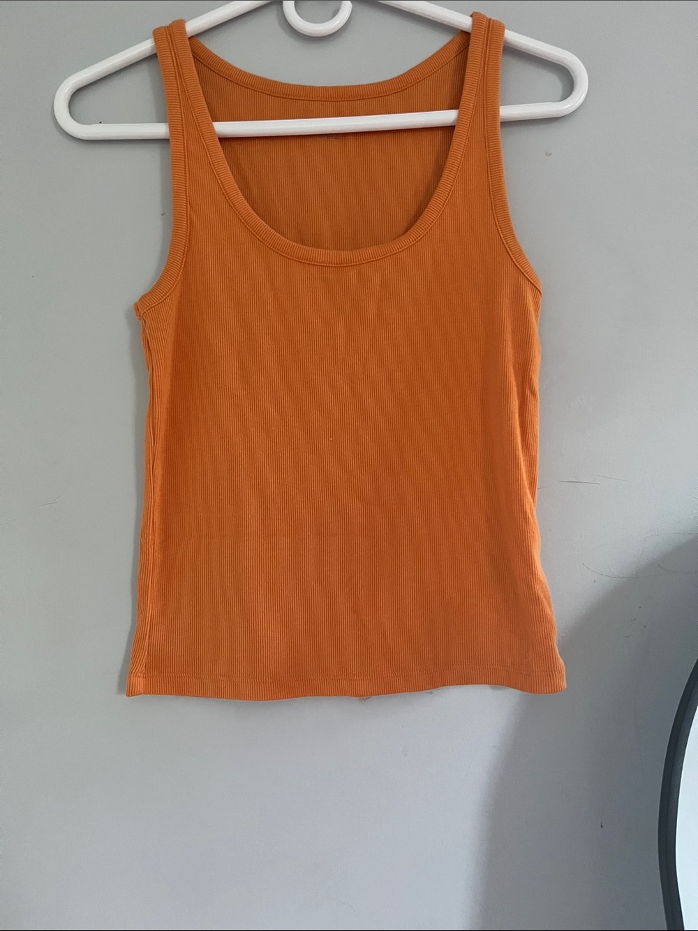 Old Navy Orange Ribbed Scoop Neck Tank